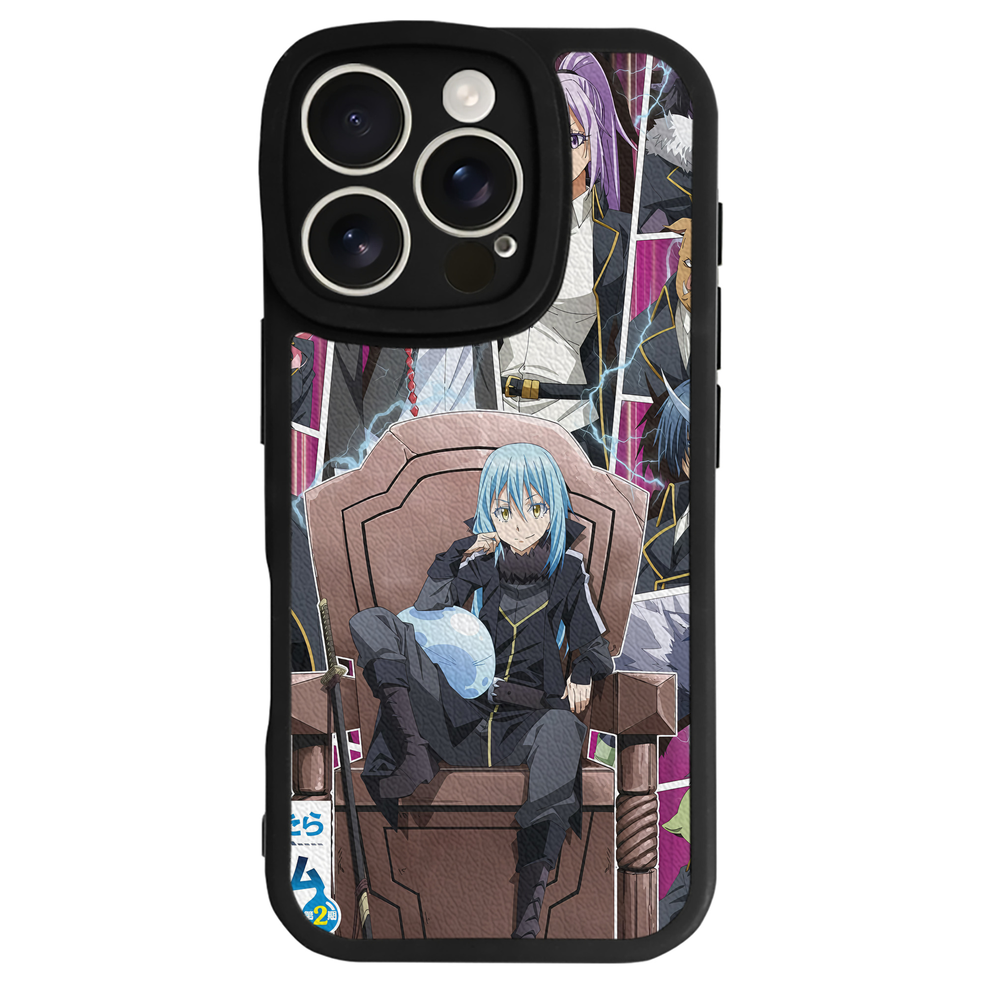 （画像用） 転スラ Regarding Reincarnated to Slime 【iPhone 16シリーズ対応】シリコンスマホケース（レザー調） 材質：シリコン